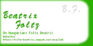 beatrix foltz business card